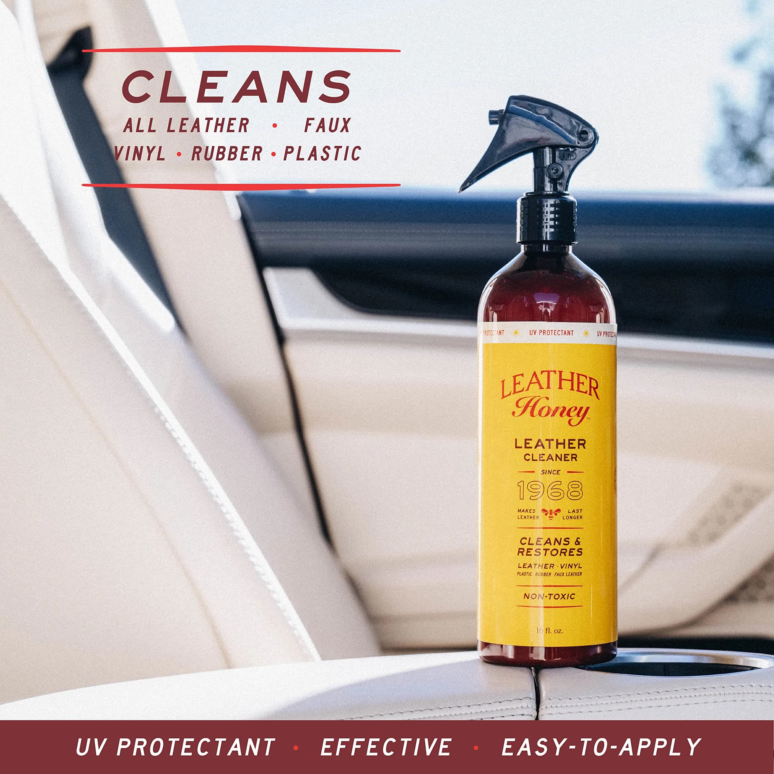 Leather Honey Leather Cleaner 473ml (16 Fl Oz) | Non-Toxic UV Protection for All Leather Types - view 4