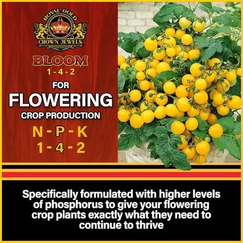 Royal Gold Crown Jewels Organic Bloom 1-4-2 Fertilizer 5 lbs | Promotes Vigorous Blossoms & Plant Growth thumbnail 4