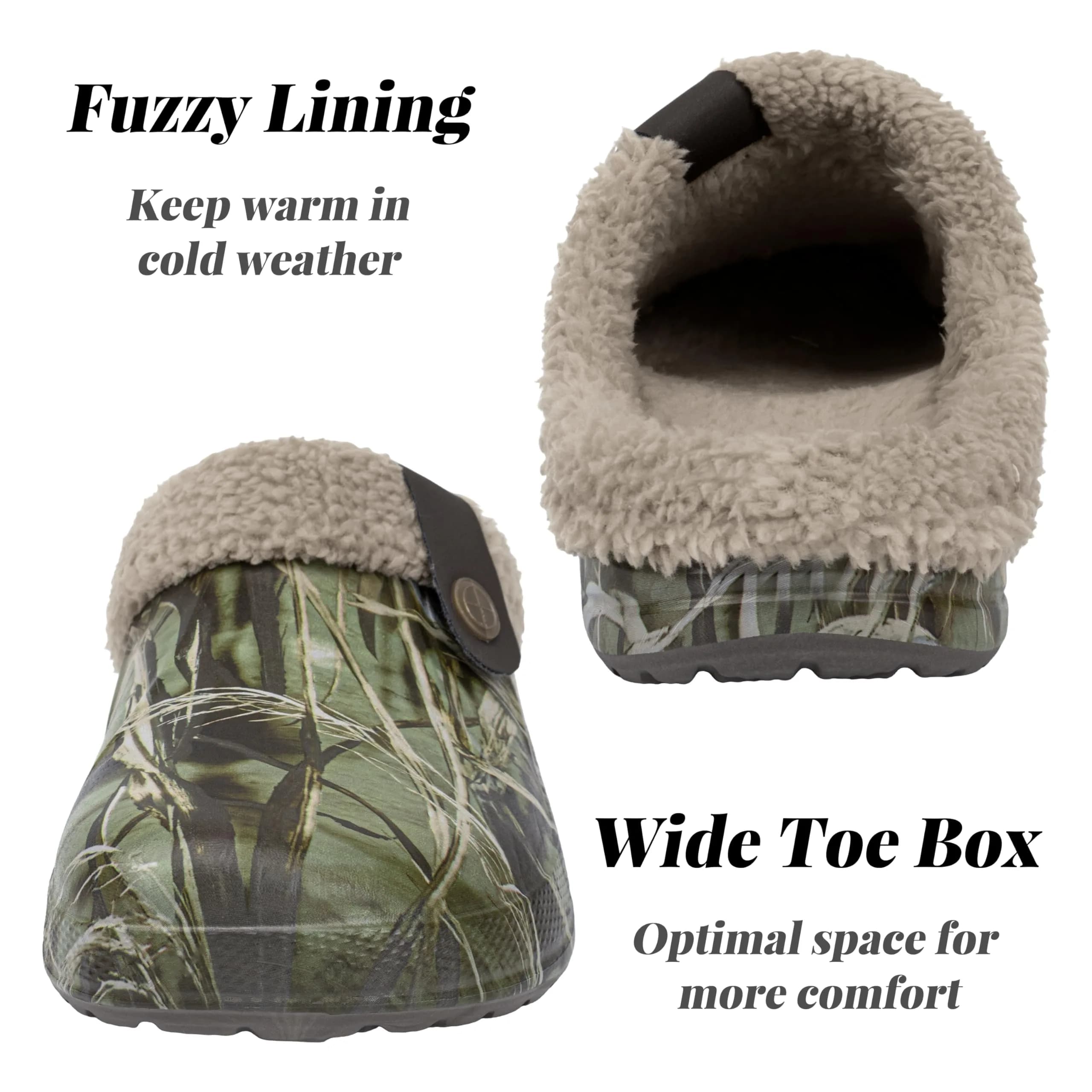 ChayChax Fur Lined Clogs Fuzzy Slippers for Women and Men, Tree Print, 7.5-8.5W/6.5-7M | Ultra Warm Indoor & Outdoor Comfort thumbnail 6