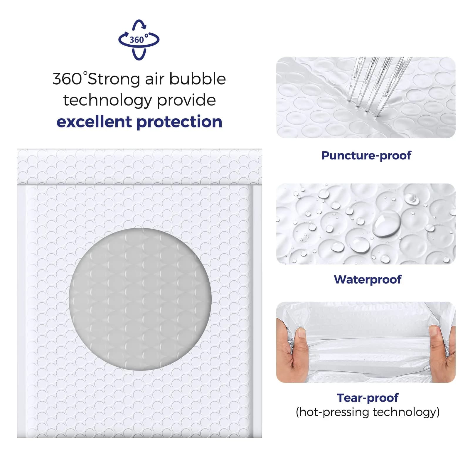 Fuxury White Bubble Mailers 8.5x12 Inch (40 Pack) | Thick Padded Envelopes for Small Business Mailing - view 3