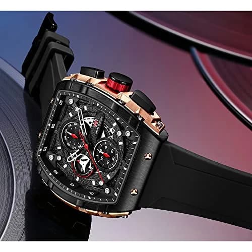 MF MINI FOCUS Black & Golden Chronograph Watch 48mm (1.89 inches) | Six-Hand Multi-Function Quartz Movement thumbnail 2