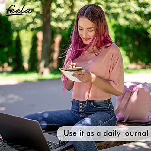 Feela 36 Pack Soft Cover Notebooks | A5 Yellow Travel & School Journals for Women Men thumbnail 9