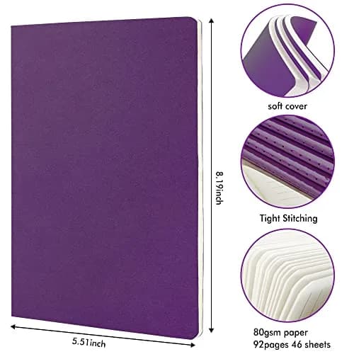 Feela 36 Pack Soft Cover Journal 8.2” x 5.5” | Bulk Travel & Note Book for Women Men thumbnail 2