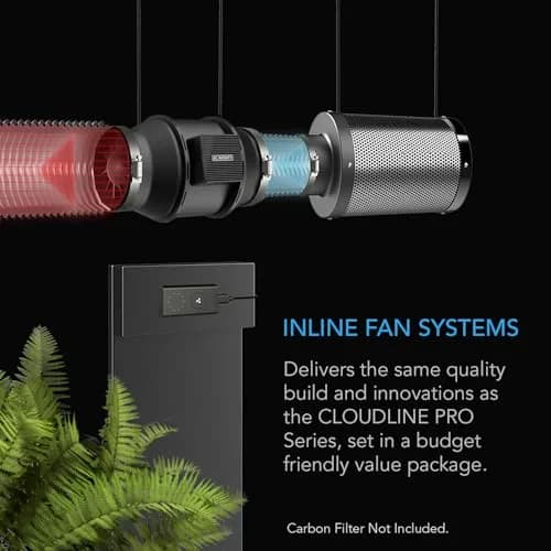 AC Infinity CLOUDLINE A8 Inline Duct Fan 200mm (8-Inch) | Quiet EC Motor Ventilation for Grow Tents thumbnail 2