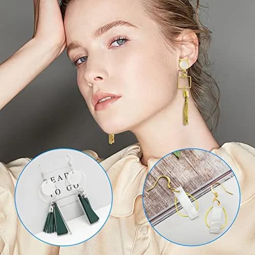 Ximalun Jewelry Findings 120pcs | 3 Shapes, Gold & Silver, 20-30mm | DIY Earring & Jewelry Supplies thumbnail 5