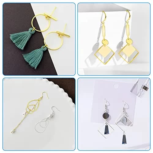 Ximalun Jewelry Findings 120pcs | 3 Shapes, Gold & Silver, 20-30mm | DIY Earring & Jewelry Supplies thumbnail 6