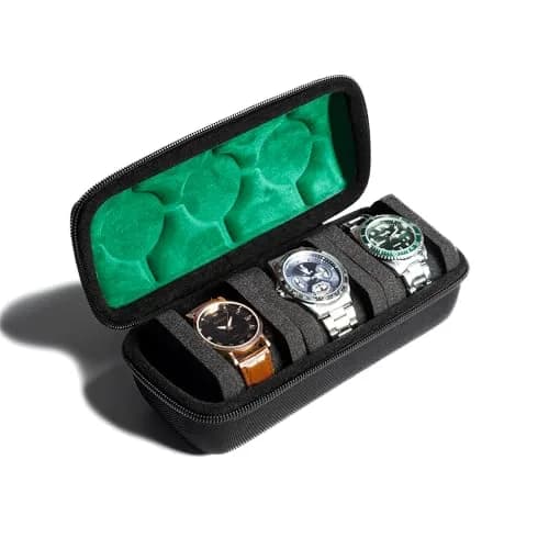 AUKURA Hard Watch Travel Case, 3 Slots | Compact Organizer with Anti-Move Pillow for Men & Women thumbnail 1