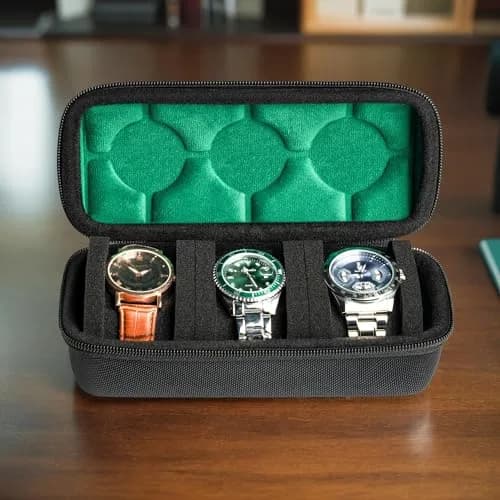 AUKURA Hard Watch Travel Case, 3 Slots | Compact Organizer with Anti-Move Pillow for Men & Women thumbnail 6