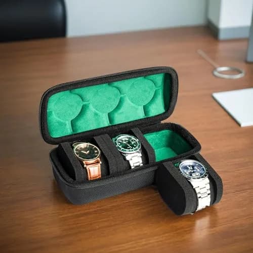 AUKURA Hard Watch Travel Case, 3 Slots | Compact Organizer with Anti-Move Pillow for Men & Women thumbnail 8