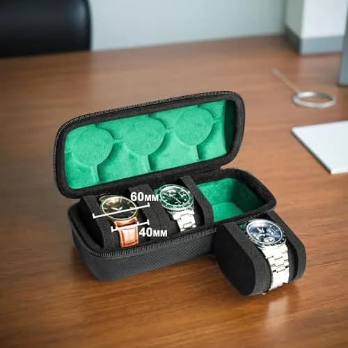 AUKURA Hard Watch Travel Case, 3 Slots | Compact Organizer with Anti-Move Pillow for Men & Women thumbnail 3