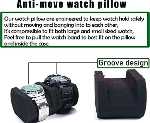 AUKURA Hard Watch Travel Case, 3 Slots | Compact Organizer with Anti-Move Pillow for Men & Women thumbnail 4
