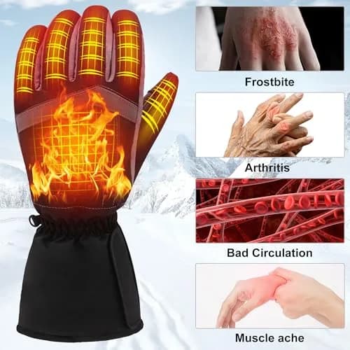 Magnolia Heated Gloves for Men Women | Battery Powered Electric Hand Warmers for Cold Weather thumbnail 7