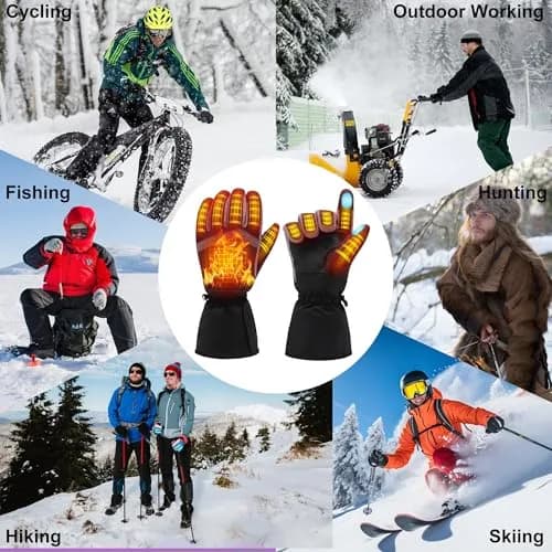 Magnolia Heated Gloves for Men Women | Battery Powered Electric Hand Warmers for Cold Weather thumbnail 8
