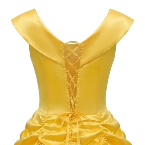 Drofe Women Yellow Princess Off Shoulder Gown Costume Set with Gloves & Accessories XL | Imported from USA thumbnail 5