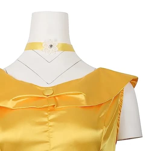 Drofe Women Yellow Princess Off Shoulder Gown Costume Set with Gloves & Accessories XL | Imported from USA thumbnail 4
