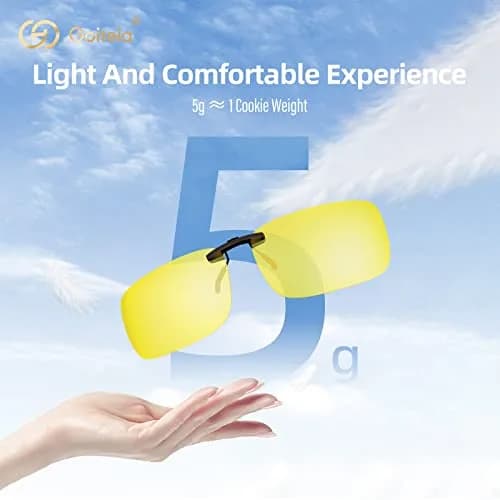 Goiteia Night Driving Clip On Glasses | Polarized UV400 Anti-Glare for Safer Night Drive thumbnail 4
