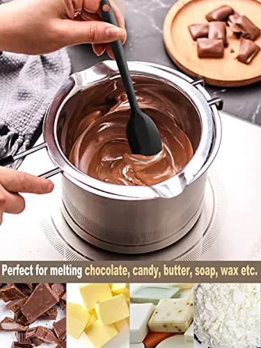SONGZIMING Double Boiler Pot Set with Silicone Spatula, 1200ML + 2800ML Stainless Steel Pots | Induction Compatible thumbnail 6