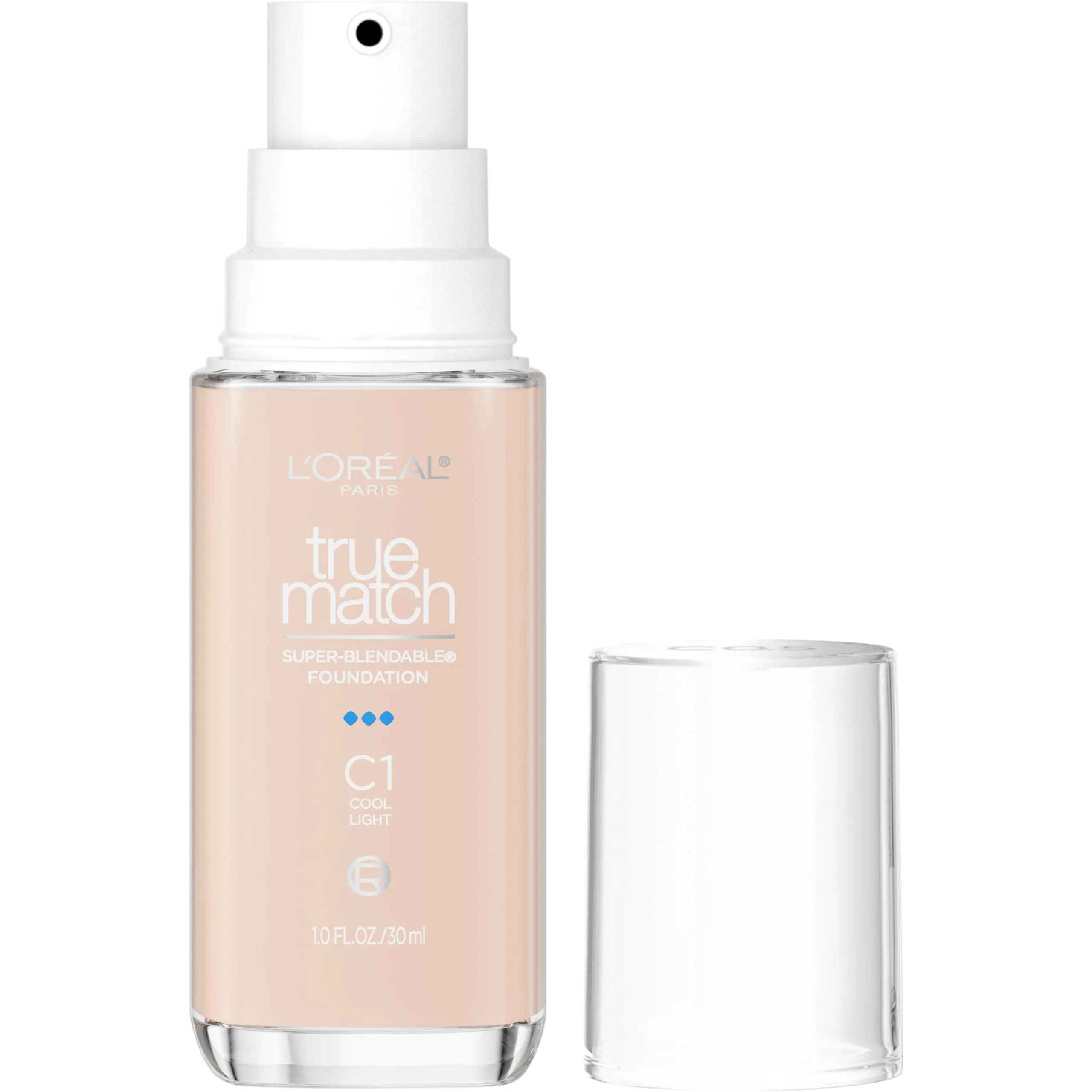 L'Oreal Paris True Match Super-Blendable Foundation, C1 Light | Natural, Vegan & Sensitive Skin Friendly