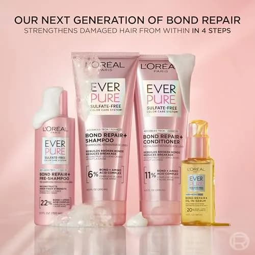 L'Oreal Paris Bond Repair+ Pre Shampoo Concentrate 5.1 Fl Oz | Sulfate-Free Hair Treatment for Damaged & Color-Treated Hair thumbnail 4