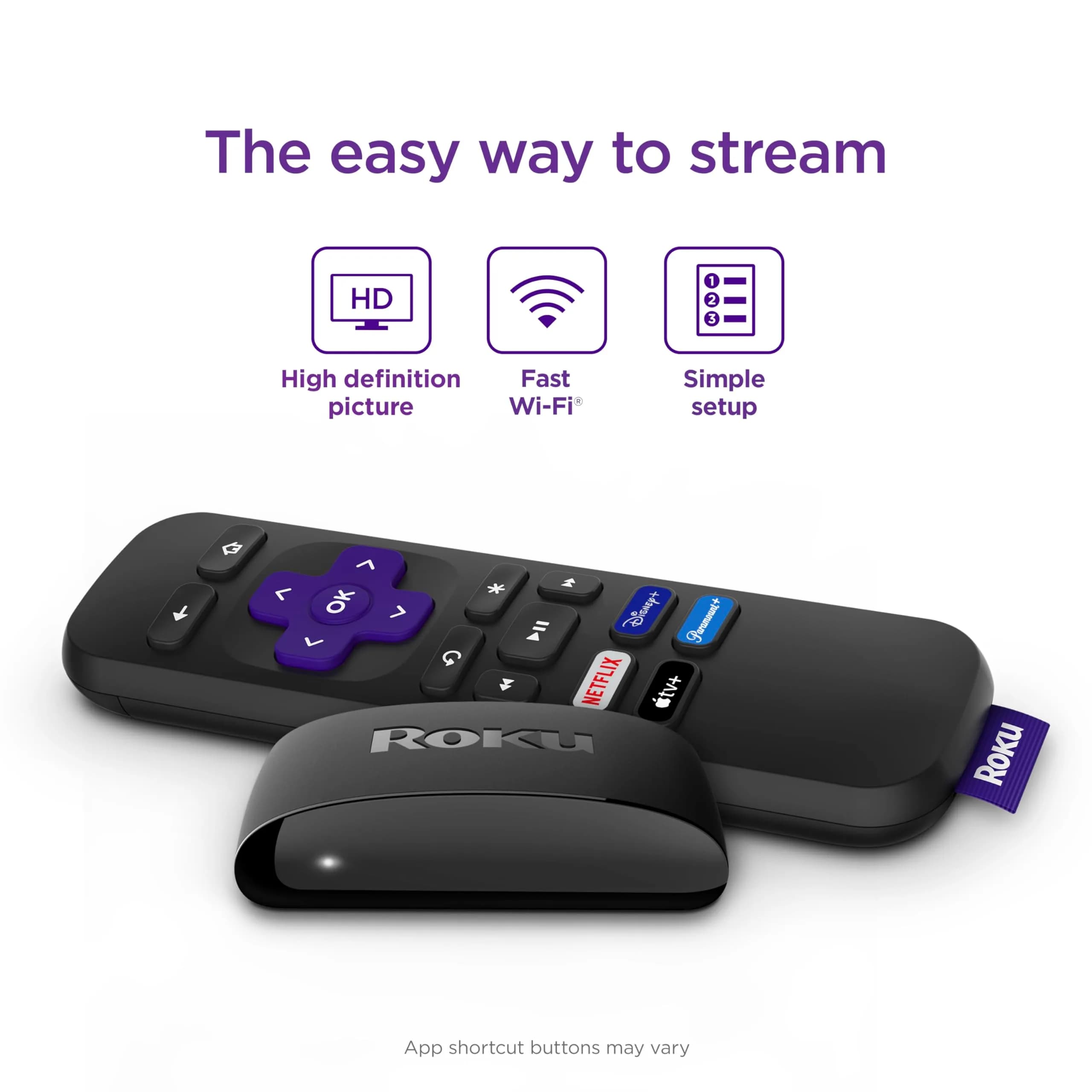 Roku Express HD Streaming Device with Standard Remote | 1080p Resolution, 512MB RAM - view 2
