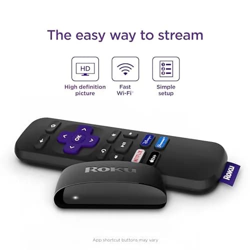 Roku Express HD Streaming Device with Standard Remote | 1080p Resolution, 512MB RAM thumbnail 2