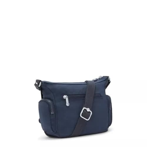 Kipling Gabbie Mini Crossbody Bag Blue Bleu 2 21.6 cm (8.5 in) x 27 cm (10.6 in) x 7.6 cm (3 in) | Water Resistant Organizational Pockets thumbnail 2