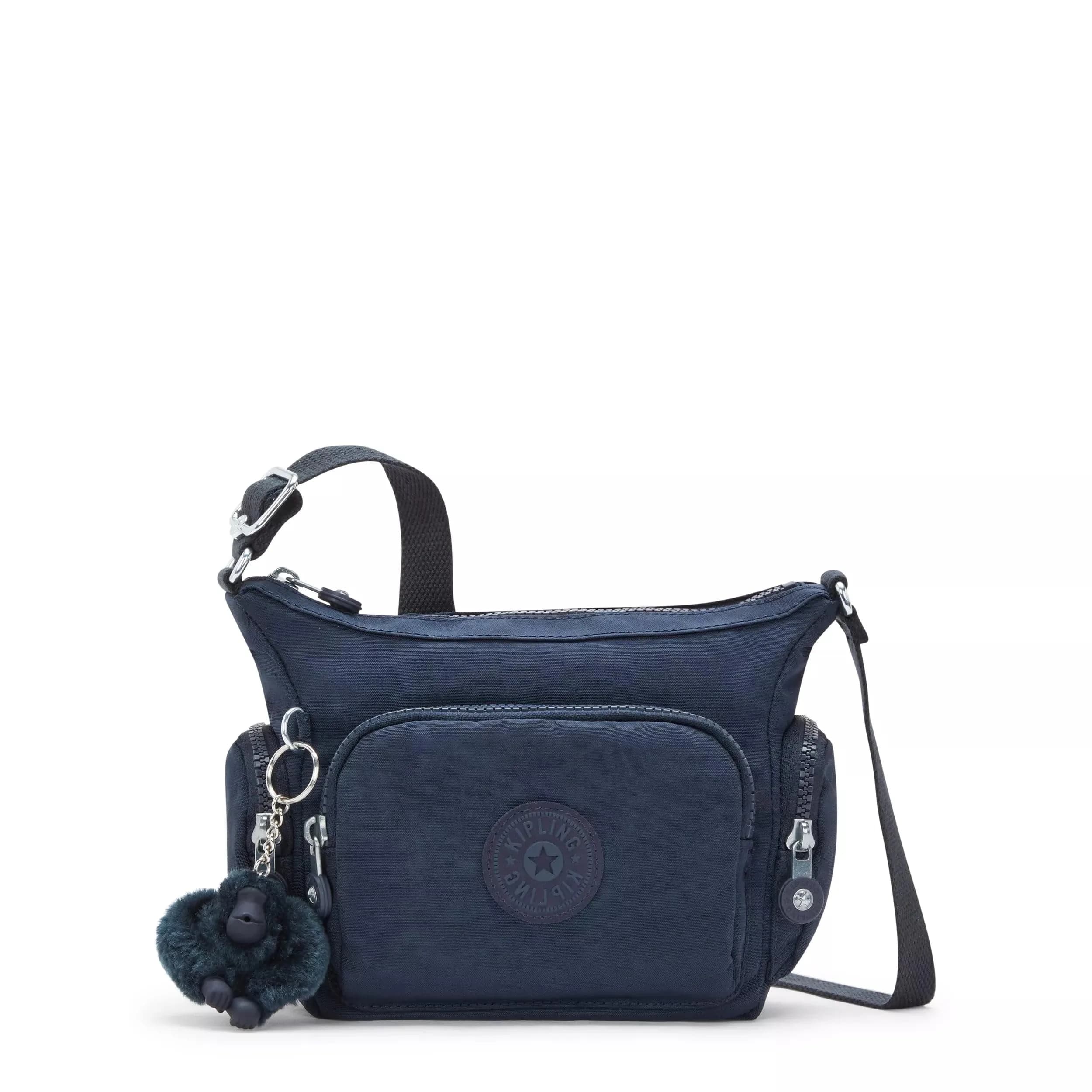 Kipling Gabbie Mini Crossbody Bag Blue Bleu 2 21.6 cm (8.5 in) x 27 cm (10.6 in) x 7.6 cm (3 in) | Water Resistant Organizational Pockets - main product image