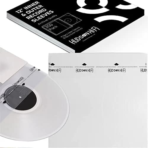 Hudson Hi-Fi 100 Inner & 100 Outer Vinyl Record Sleeves | 17.8 cm (7 in) Square thumbnail 1