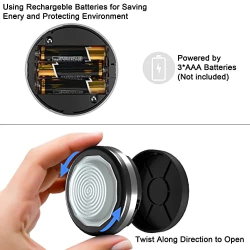 Starxing Wireless LED Under-Cabinet Puck Lights with Remote | Modern White Light for Kitchen & Closet thumbnail 4