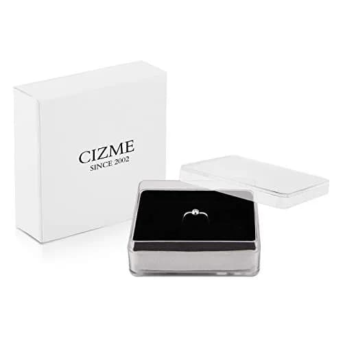CIZME Titanium Belly Button Ring, Heart Diamond Navel Ring, 14G, 10mm | Hypoallergenic, Heart CZ, 10mm Bar thumbnail 2