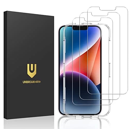 UNBREAKcable 3-Pack Screen Protector for iPhone 13 Pro Max/14 Plus 6.7'' | Ultra HD, 9H Hardness, Bubble-Free thumbnail 1