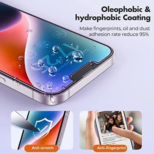 UNBREAKcable 3-Pack Screen Protector for iPhone 13 Pro Max/14 Plus 6.7'' | Ultra HD, 9H Hardness, Bubble-Free thumbnail 7