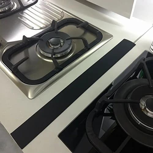 DOOHOOKIT Flexible Kitchen Stove Gap Covers 2 Pack 21 Inches Black | Seals Gaps Between Counter and Stovetop thumbnail 3