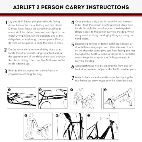Fido Pro Airlift Emergency Dog Rescue Sling Red XL (576g) | Assisted Carry for Injured Dogs thumbnail 9