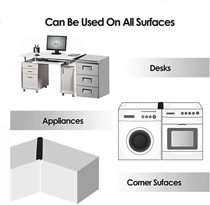 DOOHOOKIT 53 cm (21 in) Silicone Stove Gap Covers - Black | USA-Made Food-Grade Silicone for a Cleaner Kitchen - view 7
