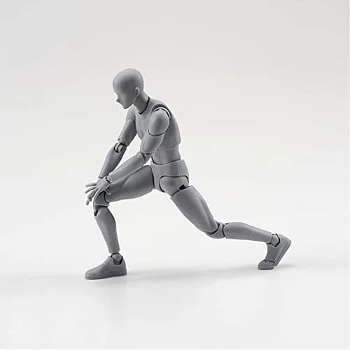 Haniforever Articulated Manikin Figure 15 cm (6 inch) Male Grey | Realistic Poseable Artist Model for Sketching thumbnail 7
