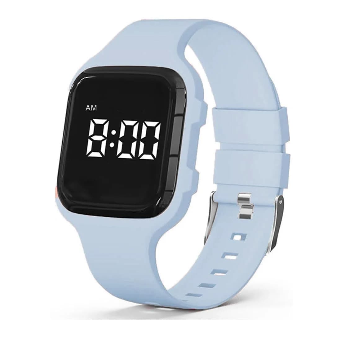 e-vibra Vibrating Alarm Watch for Potty Training & Medical Reminders | 15 Alarms, Water Resistant, Rechargeable — Light Blue