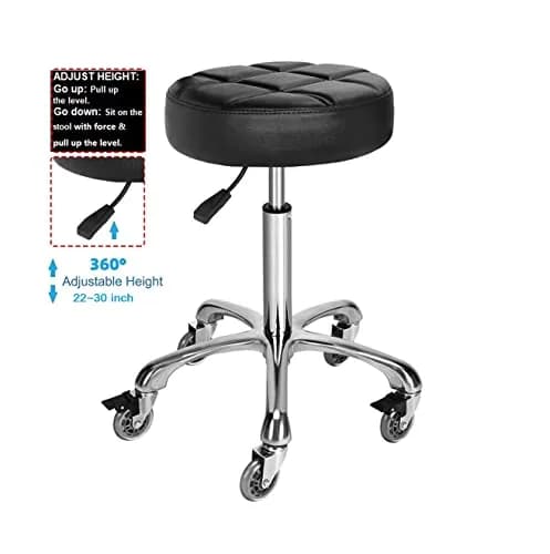 McDooFly Adjustable Heavy Duty Stool - Swivel Backless Chair for Home & Office, 22-30 in thumbnail 3