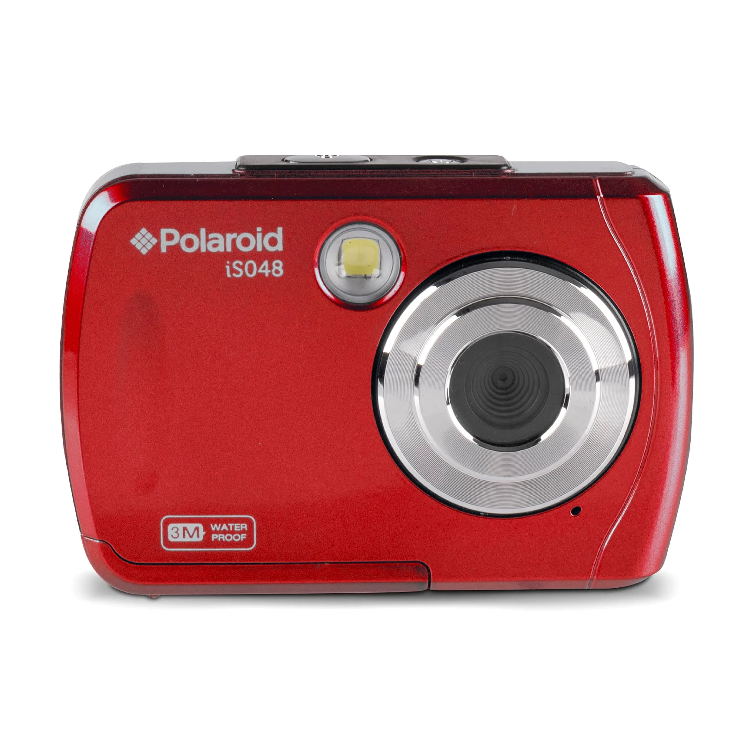 Polaroid IS048 Waterproof Digital Camera - Red, 16MP HD 720p, 2.4" Screen, 10ft Waterproof - main product image