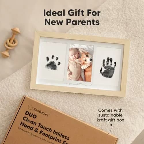 KeaBabies Inkless Baby Hand and Footprint Kit (Ash Wood) | Mess-Free Keepsake for Newborns thumbnail 4