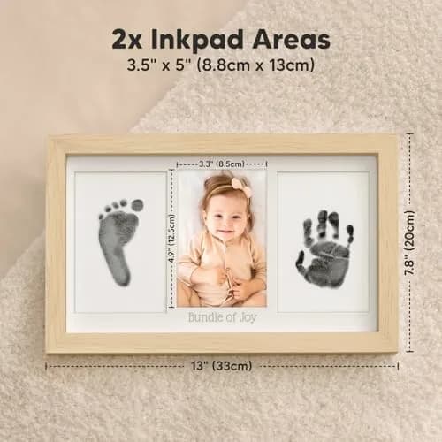 KeaBabies Inkless Baby Hand and Footprint Kit (Ash Wood) | Mess-Free Keepsake for Newborns thumbnail 7