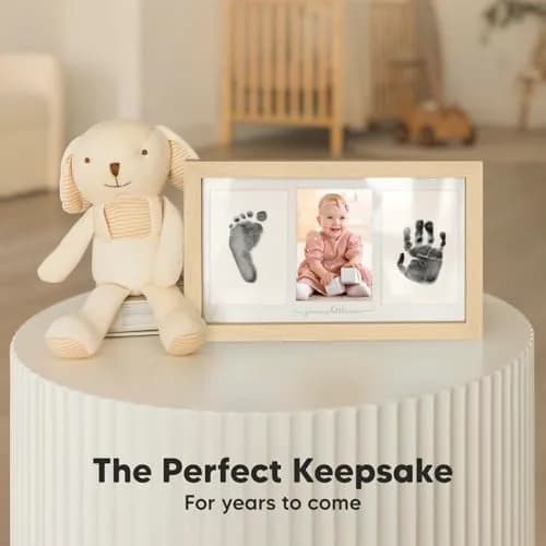 KeaBabies Inkless Baby Hand and Footprint Kit (Ash Wood) | Mess-Free Keepsake for Newborns thumbnail 3