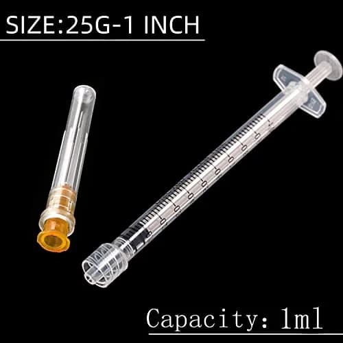 Fovafod 1ml 25Ga Plastic Syringe Pack of 50 | Precise Liquid Dispensing for Lab & Industrial Use thumbnail 3