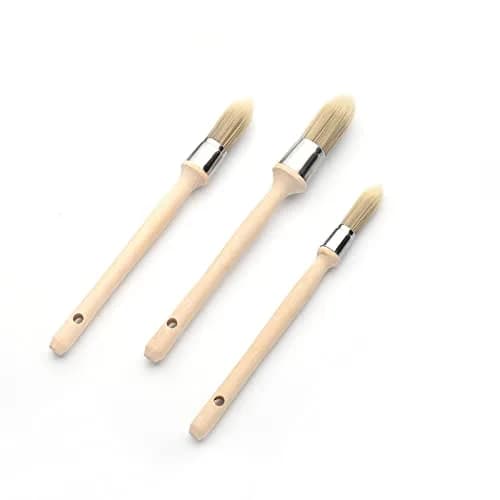 UVEPBSMN 3-Pack Trim Edge Paint Brushes, Round Small Paint Brush Set 0.6-1 inch (1.5-2.5 cm) | Professional & DIY Wall Edging thumbnail 4