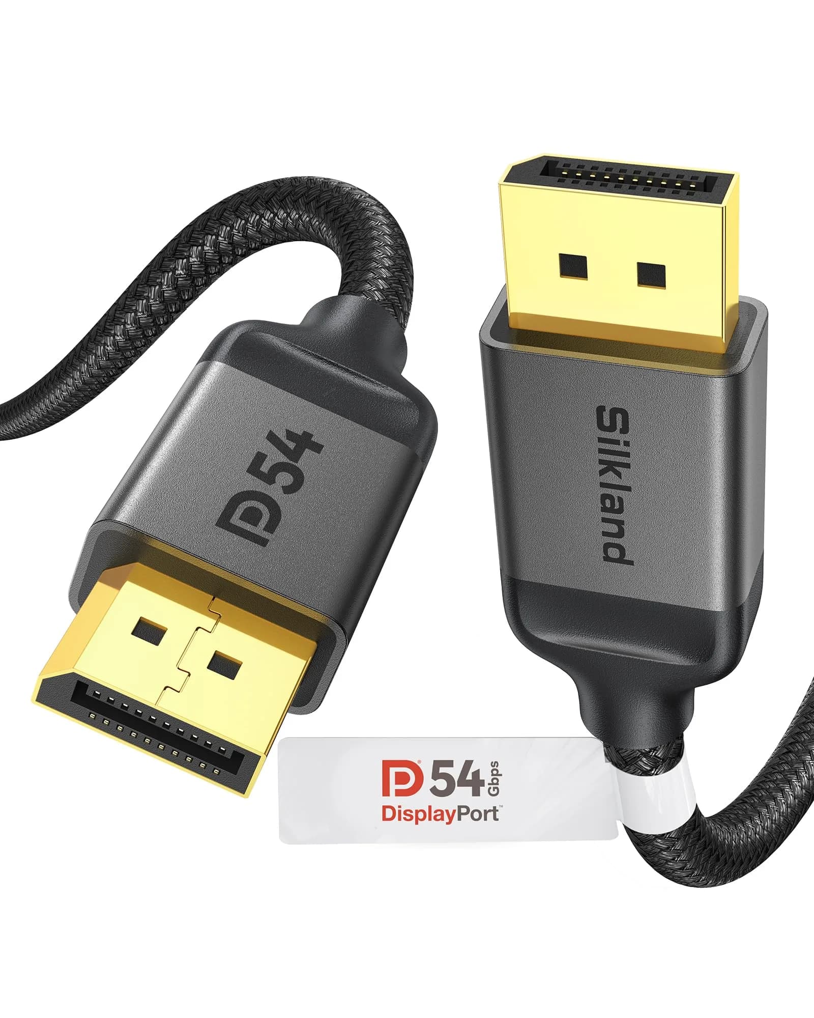 Silkland 16K DisplayPort Cable 2.1 6.6FT | VESA Certified 54Gbps Gaming & 16K Support