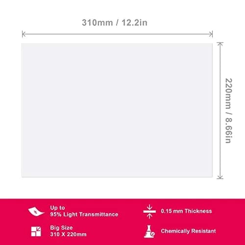 Phrozen PFA nFEP Film for Mighty 8K 12K Revo 14K 16K, 310 x 220 mm | High UV Transmittance Resin Printing thumbnail 2