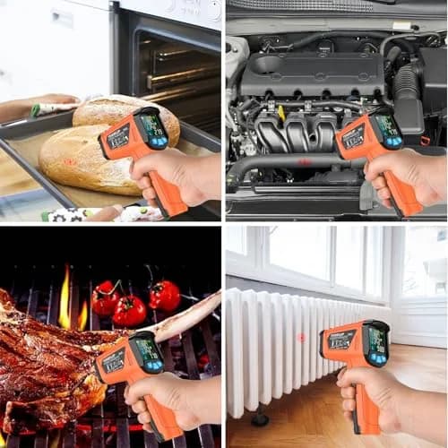 Temirup Infrared Thermometer Gun -58°F to 1472°F | Non Contact Digital Laser Temp Gun with Color LCD thumbnail 7