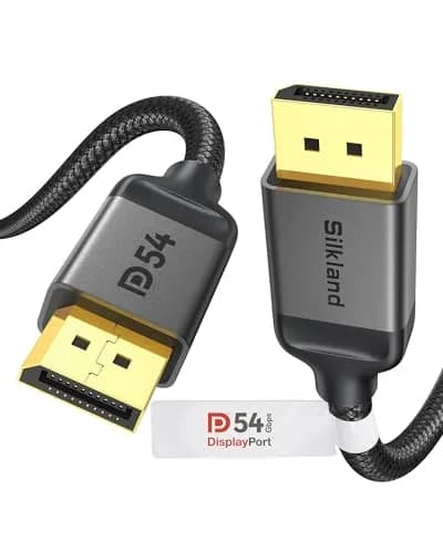 Silkland 54Gbps 16K DisplayPort Cable 2.1, 3.3FT | VESA Certified 16K Support for Gaming & High-Res Monitors thumbnail 1