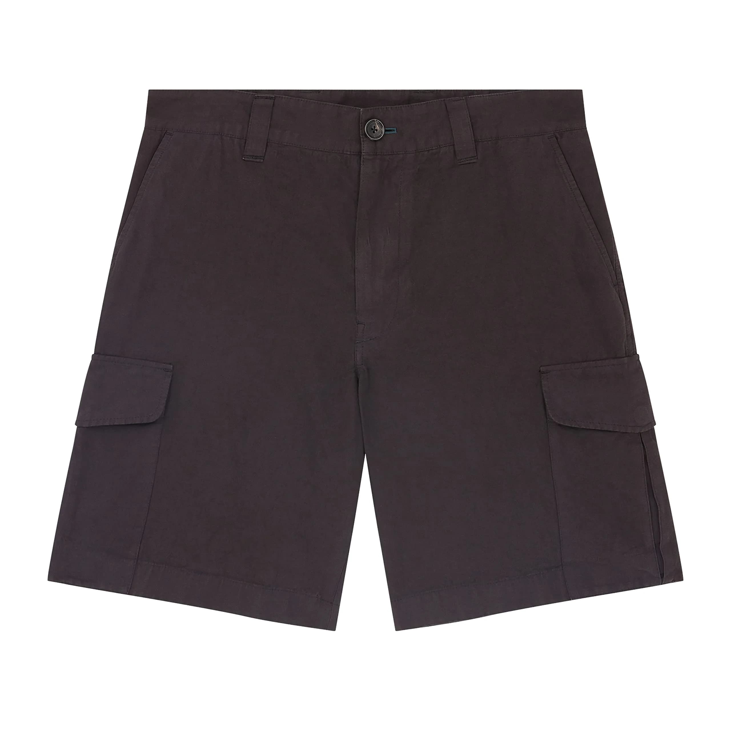 Paul Smith Cargo Skater Shorts Black | Mid Rise Cotton Blend with Pockets (Medium, 75% Cotton, 25% Linen)