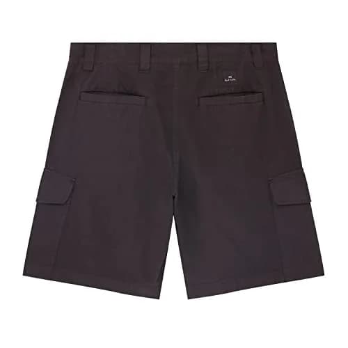 Paul Smith Cargo Skater Shorts Black | Mid Rise Cotton Blend with Pockets (Medium, 75% Cotton, 25% Linen) thumbnail 2
